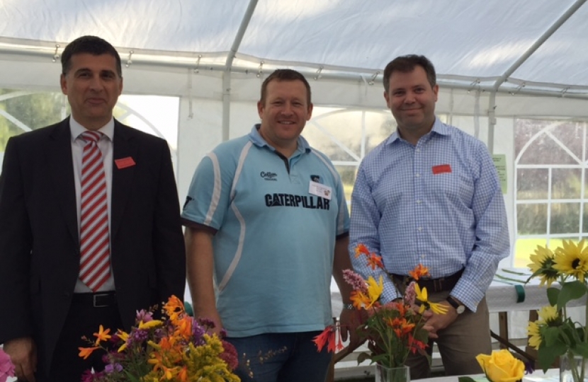 Edward admiring produce at the Swithland Show