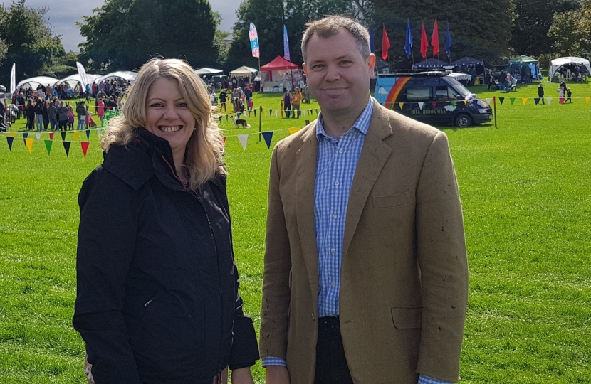 Edward and Cllr Taylor at the Anstey Gala