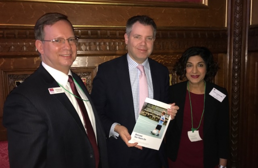 Edward with I CAN and RCSLT representatives at the report's launch