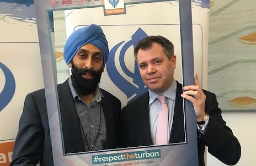 Edward at the Turban Awareness Event in Parliament