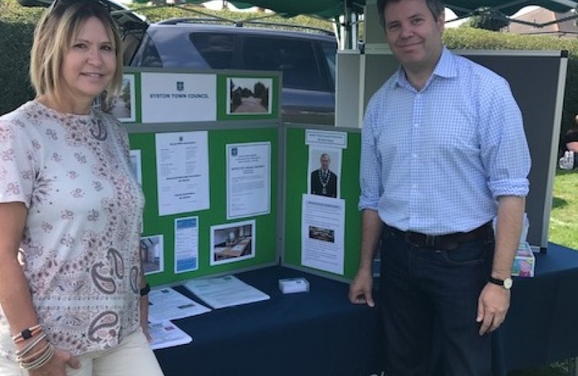 Edward at the Carnival with Syston's Town Manager