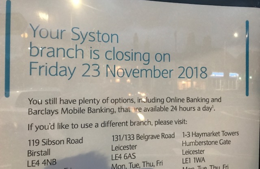 Syston Barclays Closure