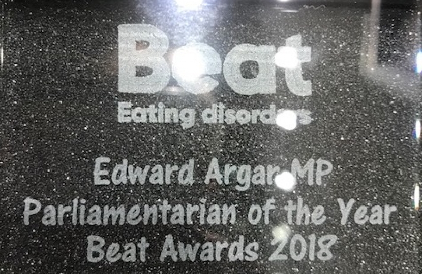 Beat Eating Disorder Charity Award