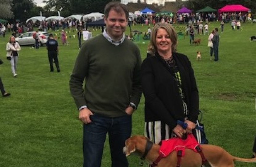 Edward with Cllr Debs Taylor at Anstey Gala