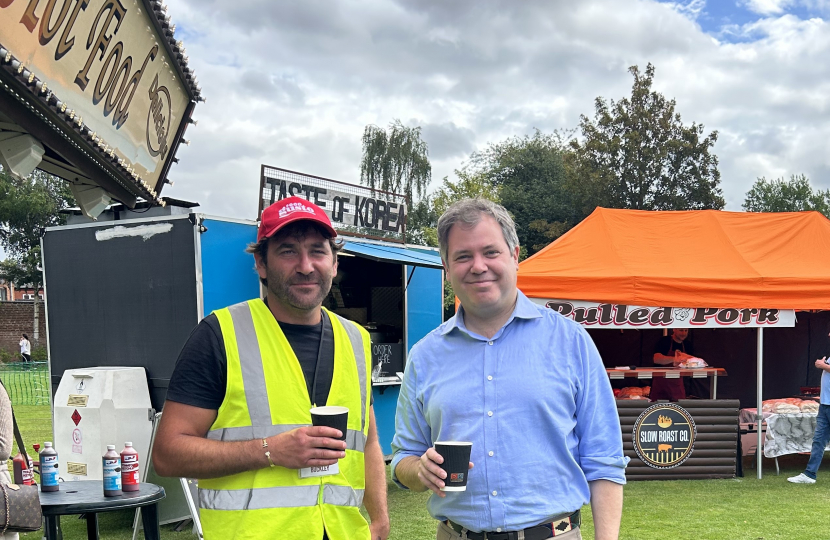 Edward with Food Gusto Festival Organiser