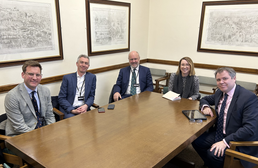 Edward with UHL NHS Trust CEO in Parliament