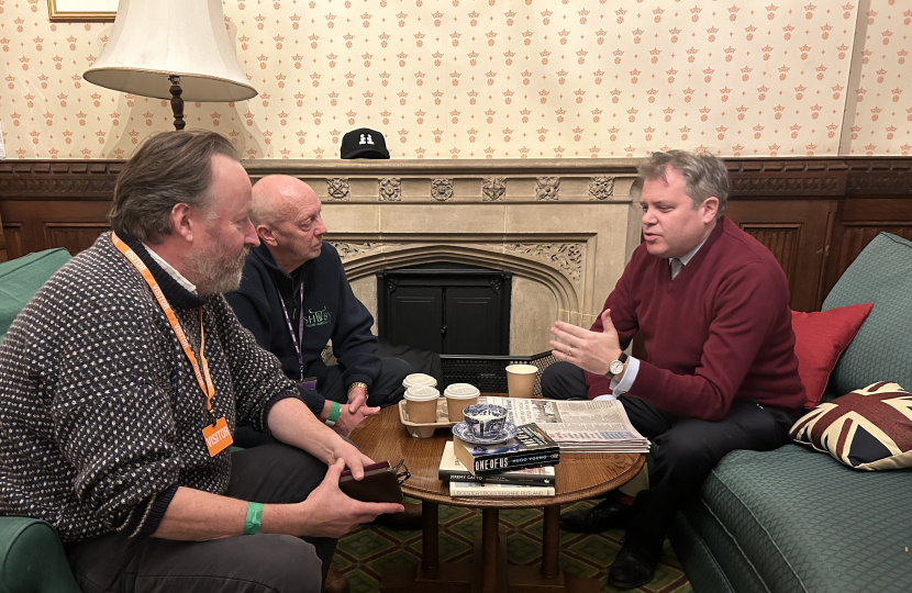 Edward meeting local farmers in Parliament