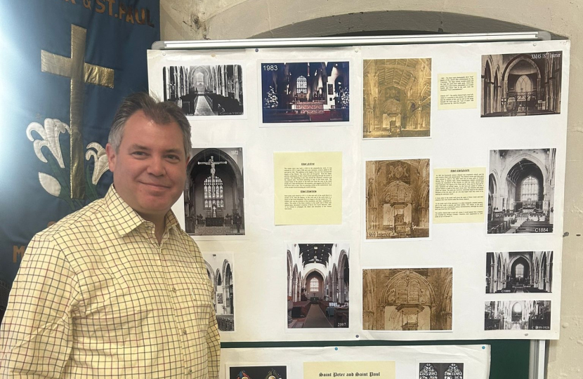 Edward at the heritage exhibition