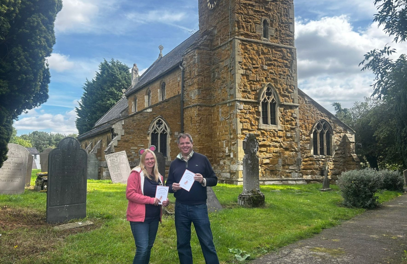 Edward in Thrussington with Anna Harrison