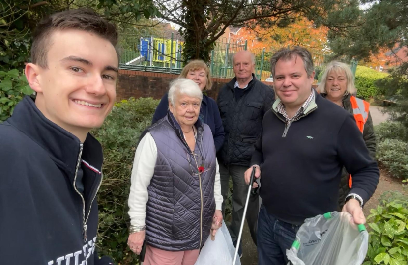 Edward at the Sileby Litter Pick