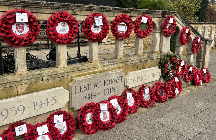 Wreaths in Melton Memorial Gardens