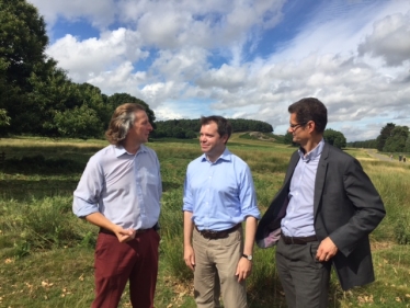 Edward with the Director of Bradgate Park, and the National Forest's Chief Executive