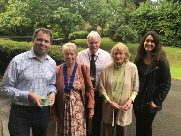 Edward in Birstall at the Burley Houses garden party