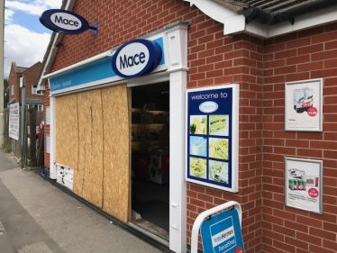 Mace Convenience Store in Syston after Ram-Raid