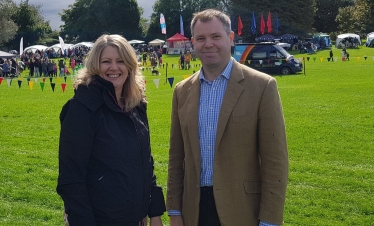 Edward and Cllr Taylor at the Anstey Gala