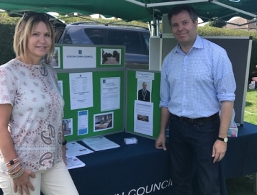 Edward at the Carnival with Syston's Town Manager