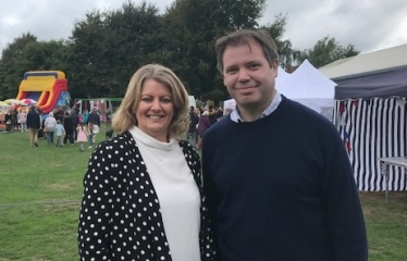 Edward with Cllr Taylor at Anstey Gala