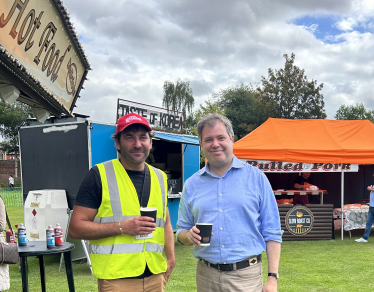 Edward with Food Gusto Festival Organiser