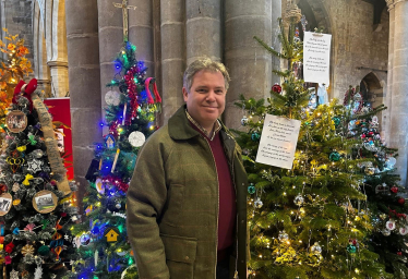 Edward at Melton Christmas Tree Festival in St Mary's Church