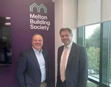 Edward with MBS Chief Executive Simon Taylor at MBS HQ