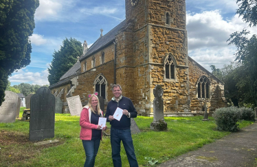 Edward in Thrussington with Anna Harrison