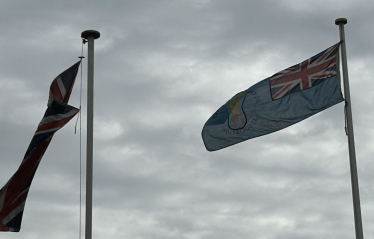 The RAF flag flying above Melton