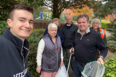 Edward at the Sileby Litter Pick