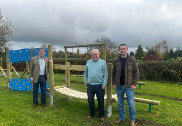 Edward with the Chair and Clerk of South Croxton Parish Council